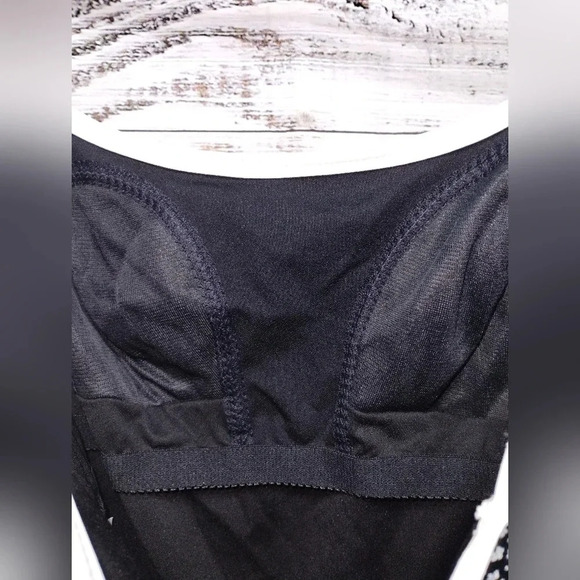 Beach Cabana Floral Swim Dress Black size Large Beach Vacation Vintage 90's - Picture 6 of 7